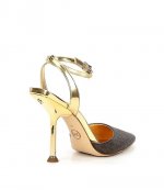 Imani Brown/Gold Logo Pump
