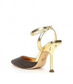 Imani Brown/Gold Logo Pump