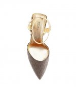 Imani Brown/Gold Logo Pump