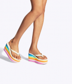 White Comb Kensington Flip Flop Wedge