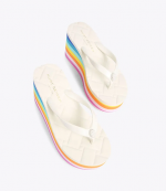 White Comb Kensington Flip Flop Wedge