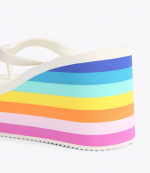 White Comb Kensington Flip Flop Wedge