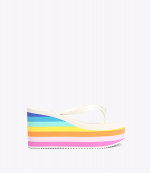 White Comb Kensington Flip Flop Wedge