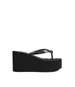 Black Kensington Flip Flop Wedge