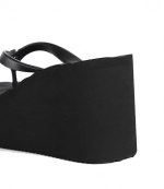 Black Kensington Flip Flop Wedge