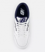 480 New Balance White Navy Court Sneakers