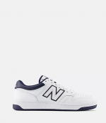480 New Balance White Navy Court Sneakers
