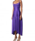 Purple Robe Fitted Dress
