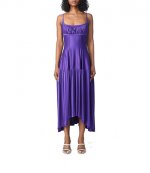 Purple Robe Fitted Dress