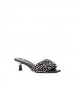 Amal Kitten Leather Crystal bead Fringe Sandal