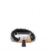 Amal Kitten Leather Crystal bead Fringe Sandal