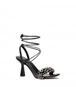 Lucia Leather Crystal Bead Fringe Sandal