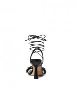 Lucia Leather Crystal Bead Fringe Sandal
