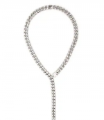 Tie Chain Silver Necklace