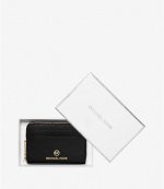 Jet Set Charm Black Small Wallet