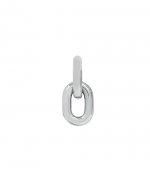 Silver XL Double Link Hoop