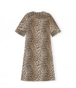 Printed Cotton Wide Midi Dress