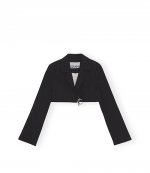 Cotton Suiting Cropped Blazer