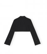Cotton Suiting Cropped Blazer