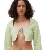 Lilly Green Cropped Blouse
