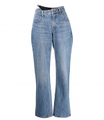 Asymmetrical Waistband Jean With Bikini