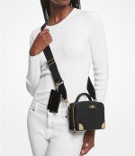 Black Estelle Small Trunk Crossbody Bag