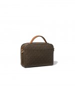 Brown Logo Estelle Small Trunk Crossbody Bag