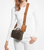 Brown Logo Estelle Small Trunk Crossbody Bag