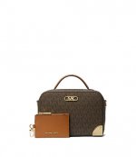 Brown Logo Estelle Small Trunk Crossbody Bag