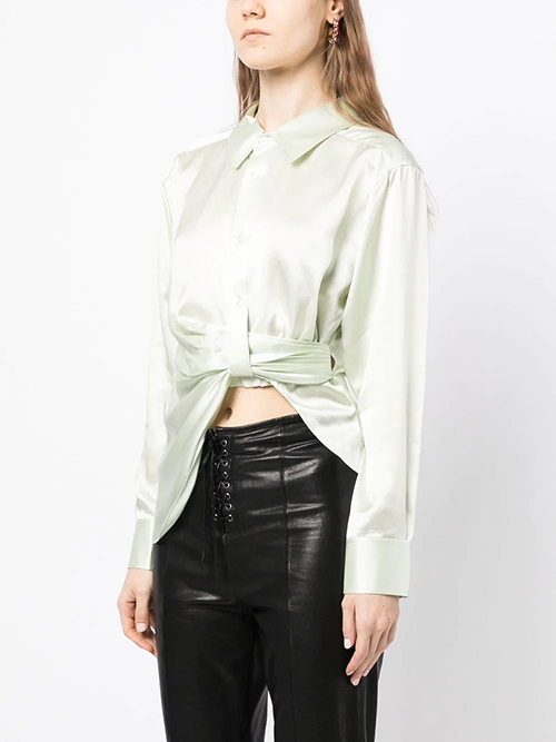 Threaded Placket Button Up Shirt
