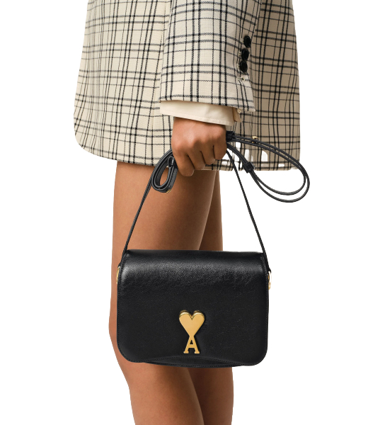 Black Leather Paris Paris Bag