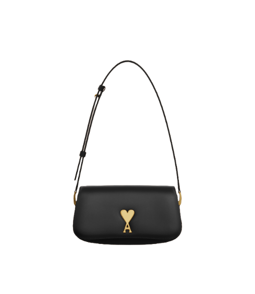Black Leather Shoulder Baguette Bag Paris Paris Bag