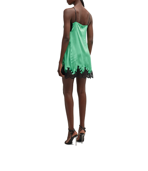 Bright Green Robe Short Dress