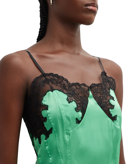Bright Green Robe Short Dress