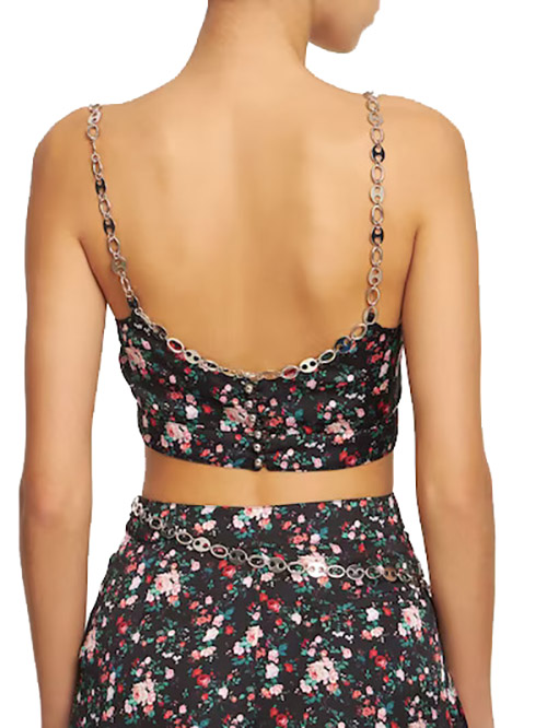 Black Rose Garden Crop Top