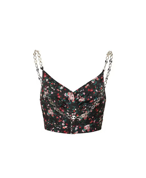 Black Rose Garden Crop Top
