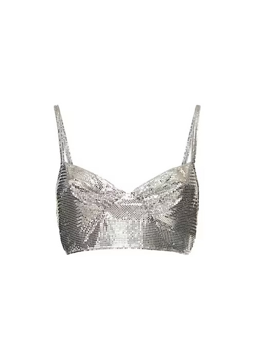 Silver Crop Top