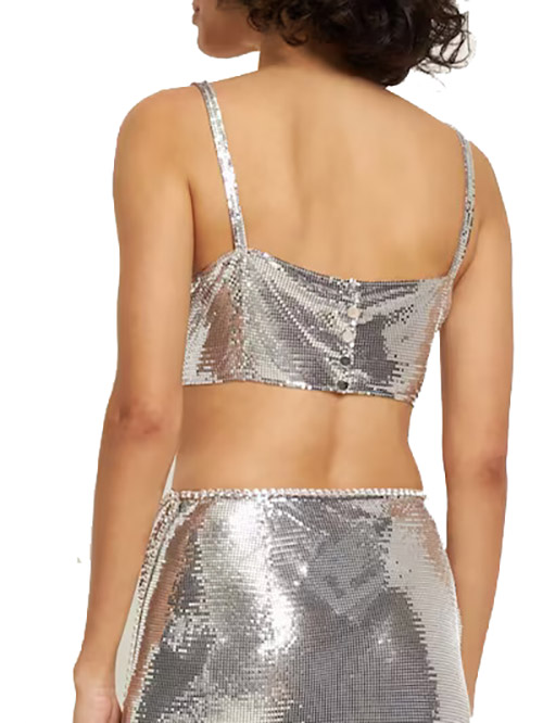 Silver Crop Top