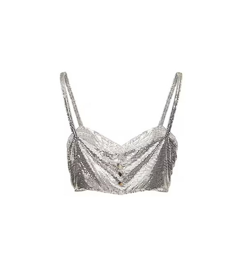 Silver Crop Top