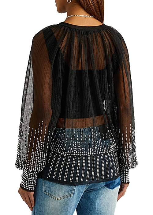 Paco Black Long Sleeve Cardigan