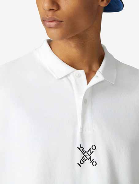 Sport Blocked K White Oversize Polo