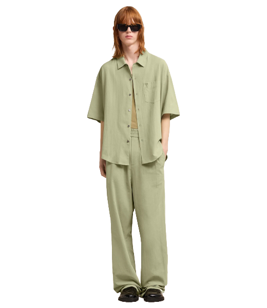 Camp Collar Short Sleeve Sage Shirt
