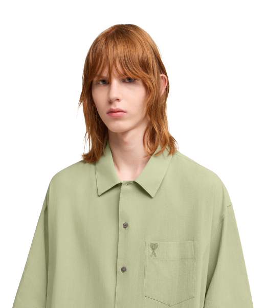 Camp Collar Short Sleeve Sage Shirt