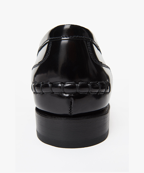 Carter Logo Black Leather Loafer