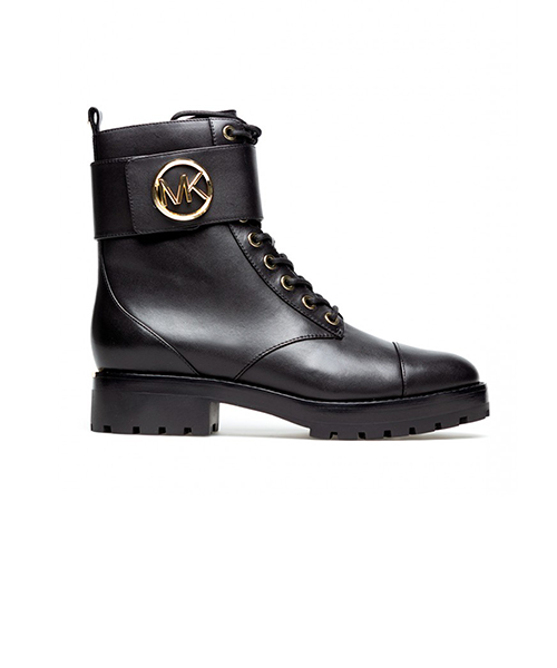Tatum Black Leather Ankle Boot