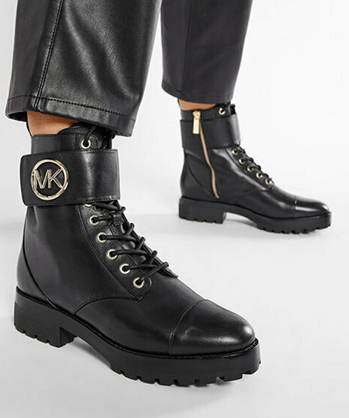 Tatum Black Leather Ankle Boot