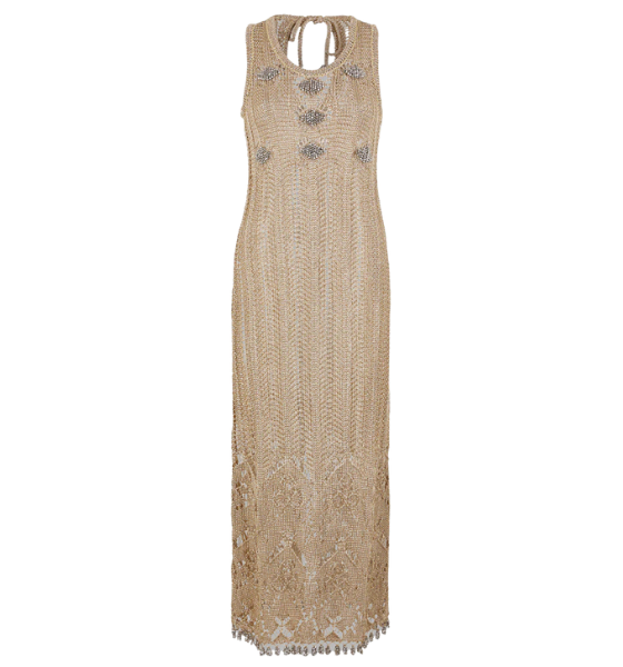 Light Gold Robe Long Dress