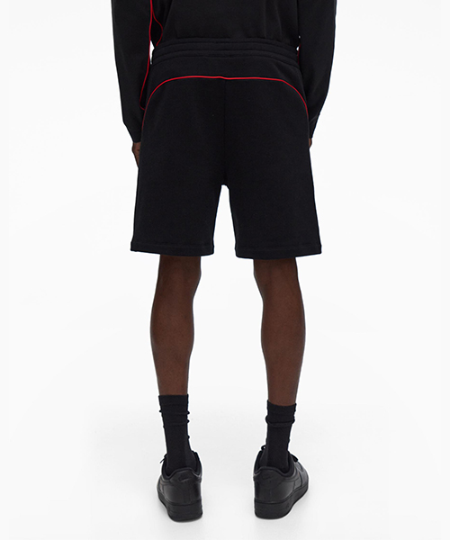 Black Piped Short