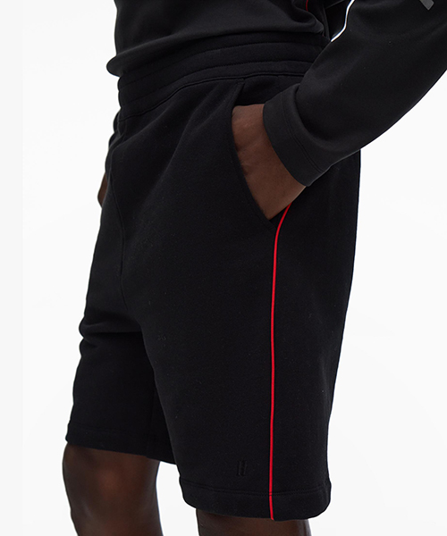 Black Piped Short