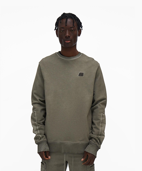 Helmut Lang Military Washed Out Sweatshirt in terry cotton ...
